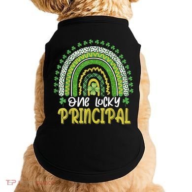 One Lucky Principal School Teacher St Patricks Day Rainbow Doggie Tank