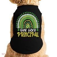 One Lucky Principal School Teacher St Patricks Day Rainbow Doggie Tank thumb 0