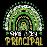 One Lucky Principal School Teacher St Patricks Day Rainbow Women's Hoodie thumb 2
