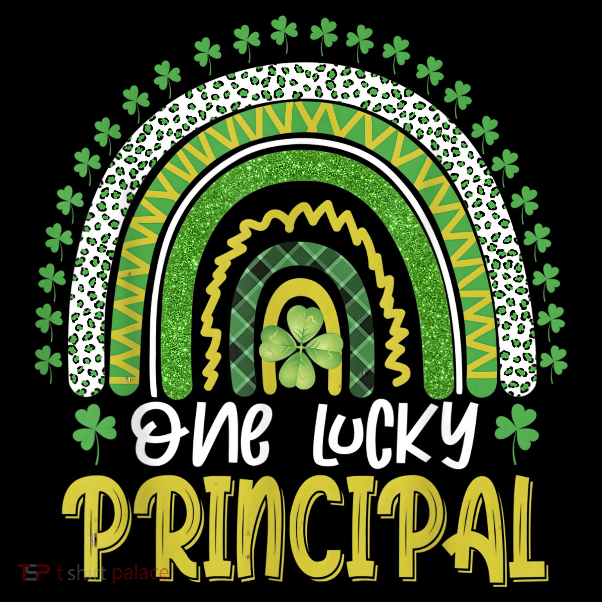 One Lucky Principal School Teacher St Patricks Day Rainbow Women's Hoodie