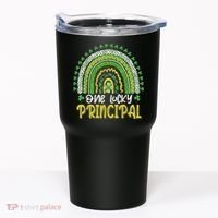 One Lucky Principal School Teacher St Patricks Day Rainbow Tumbler thumb 0