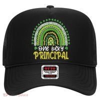 One Lucky Principal School Teacher St Patricks Day Rainbow Hat thumb 0