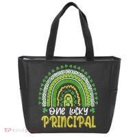 One Lucky Principal School Teacher St Patricks Day Rainbow Tote Bag thumb 0