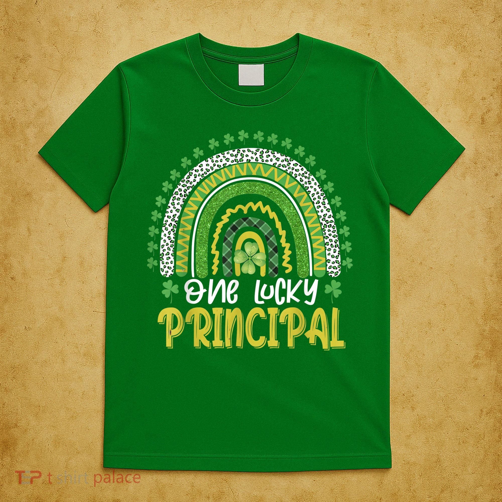 One Lucky Principal School Teacher St Patricks Day Rainbow T-Shirt