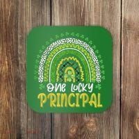 One Lucky Principal School Teacher St Patricks Day Rainbow Coaster thumb 0