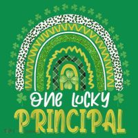 One Lucky Principal School Teacher St Patricks Day Rainbow Coaster thumb 2