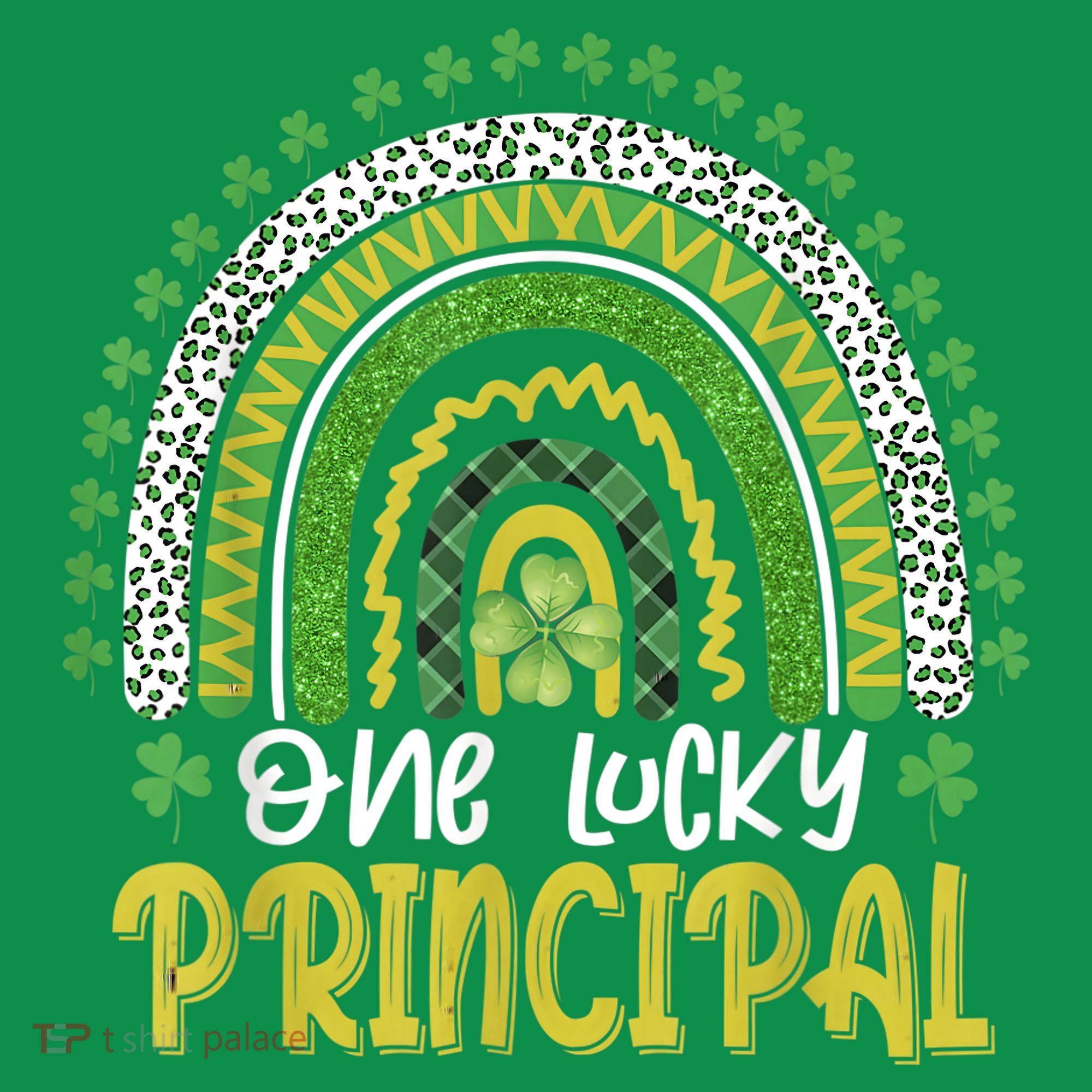 One Lucky Principal School Teacher St Patricks Day Rainbow Coaster