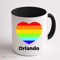 Orlando Love Rainbow Heart Coffee Mug thumb 1