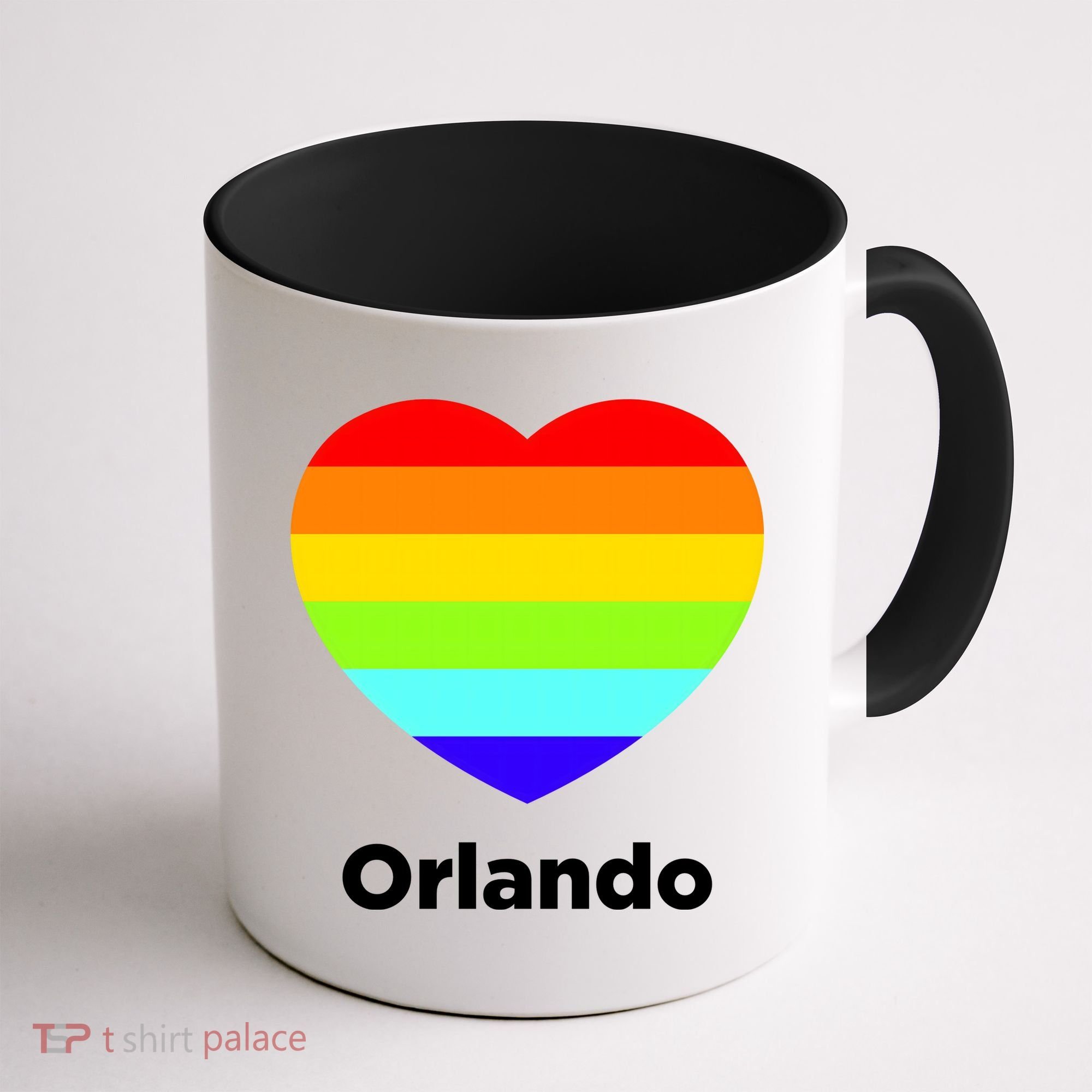 Orlando Love Rainbow Heart Coffee Mug