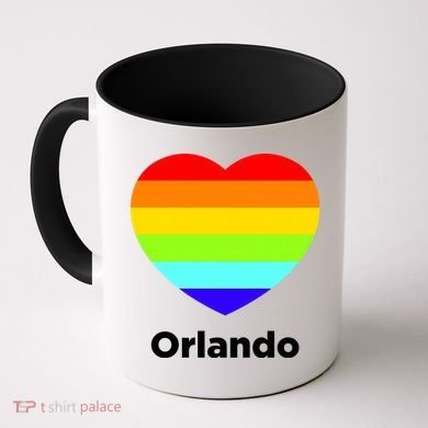 Orlando Love Rainbow Heart Coffee Mug