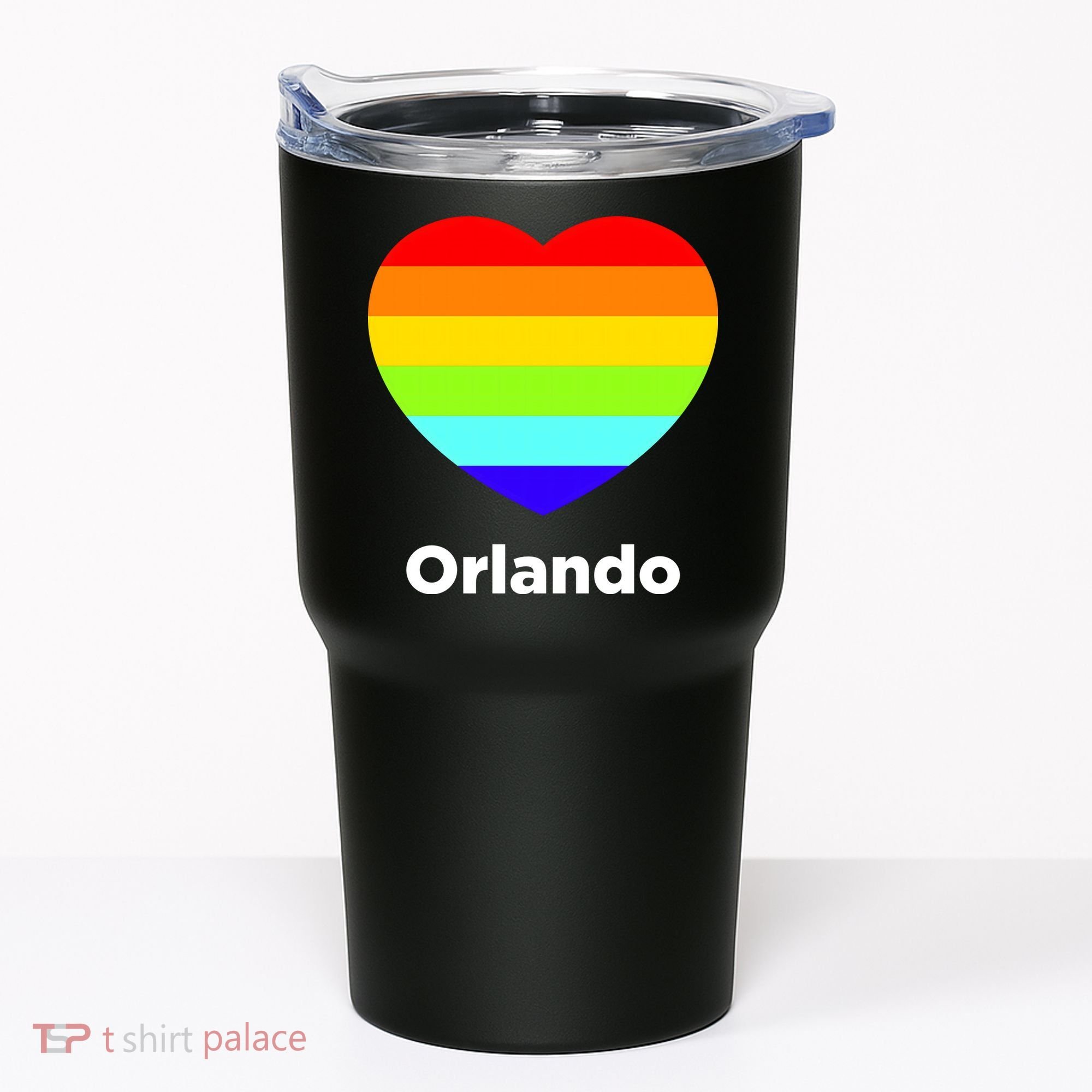 Orlando Love Rainbow Heart Tumbler