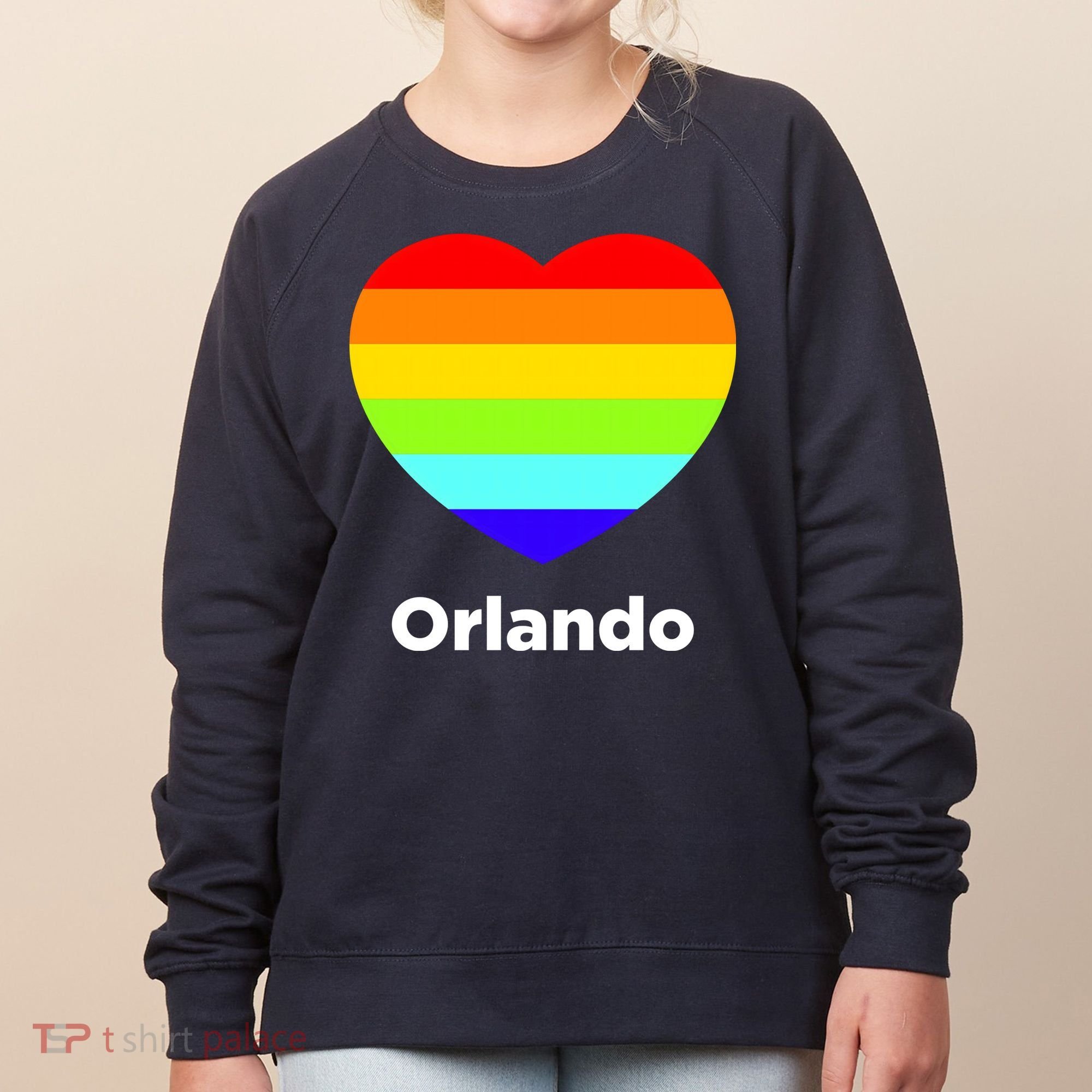 Orlando Love Rainbow Heart Women's Sweatshirt