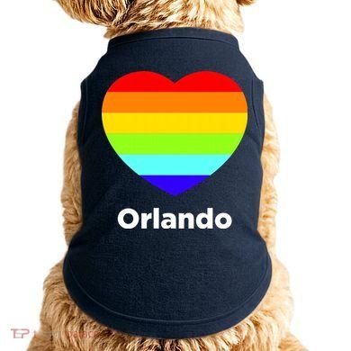 Orlando Love Rainbow Heart Doggie Tank