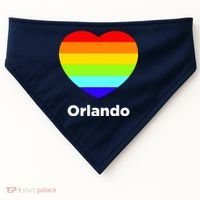 Orlando Love Rainbow Heart USA-Made Doggie Bandana thumb 0