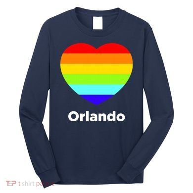 Orlando Love Rainbow Heart Long Sleeve Shirt