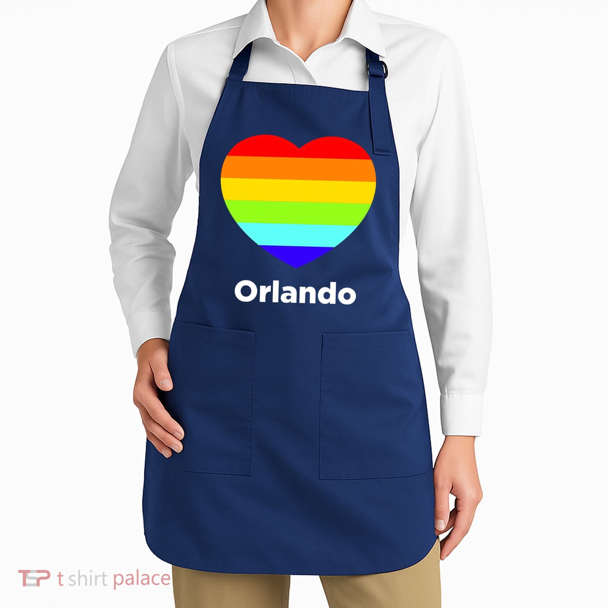 Orlando Love Rainbow Heart Apron