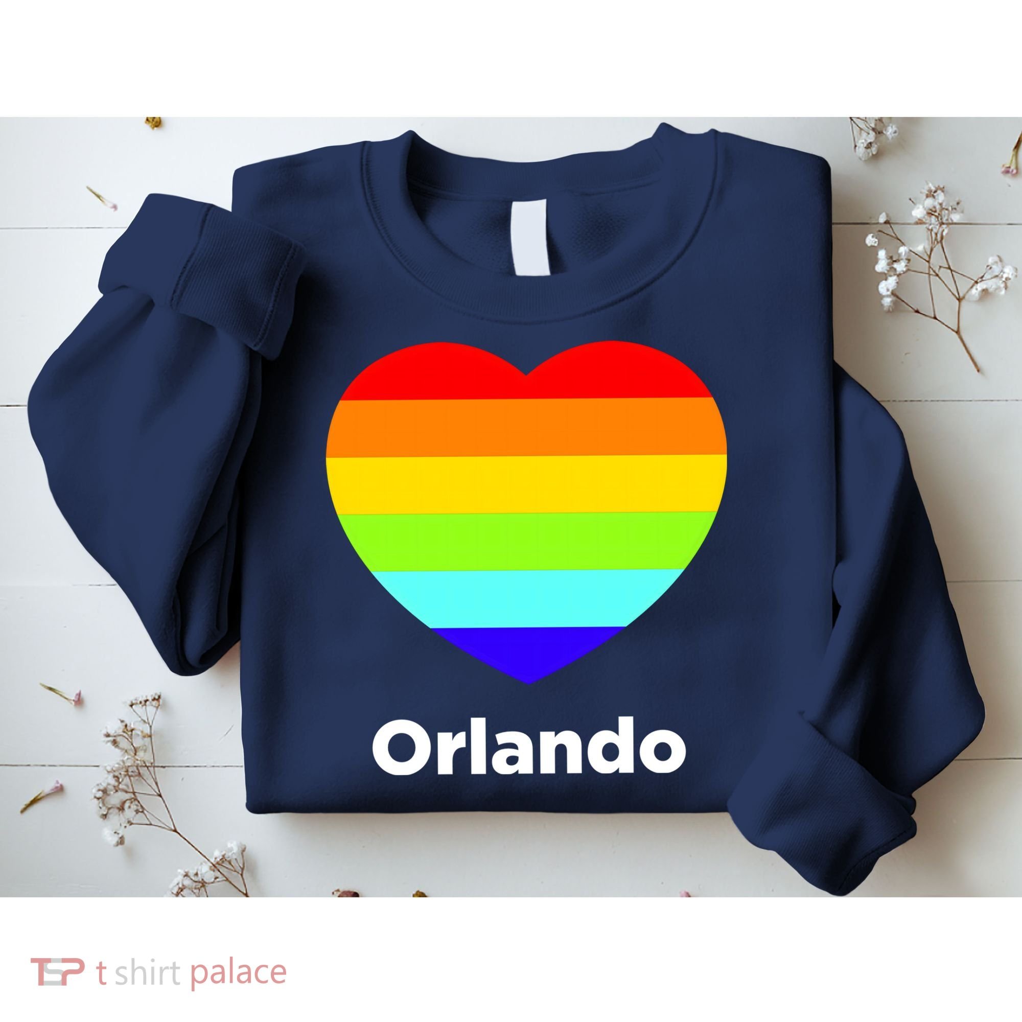 Orlando Love Rainbow Heart Sweatshirt