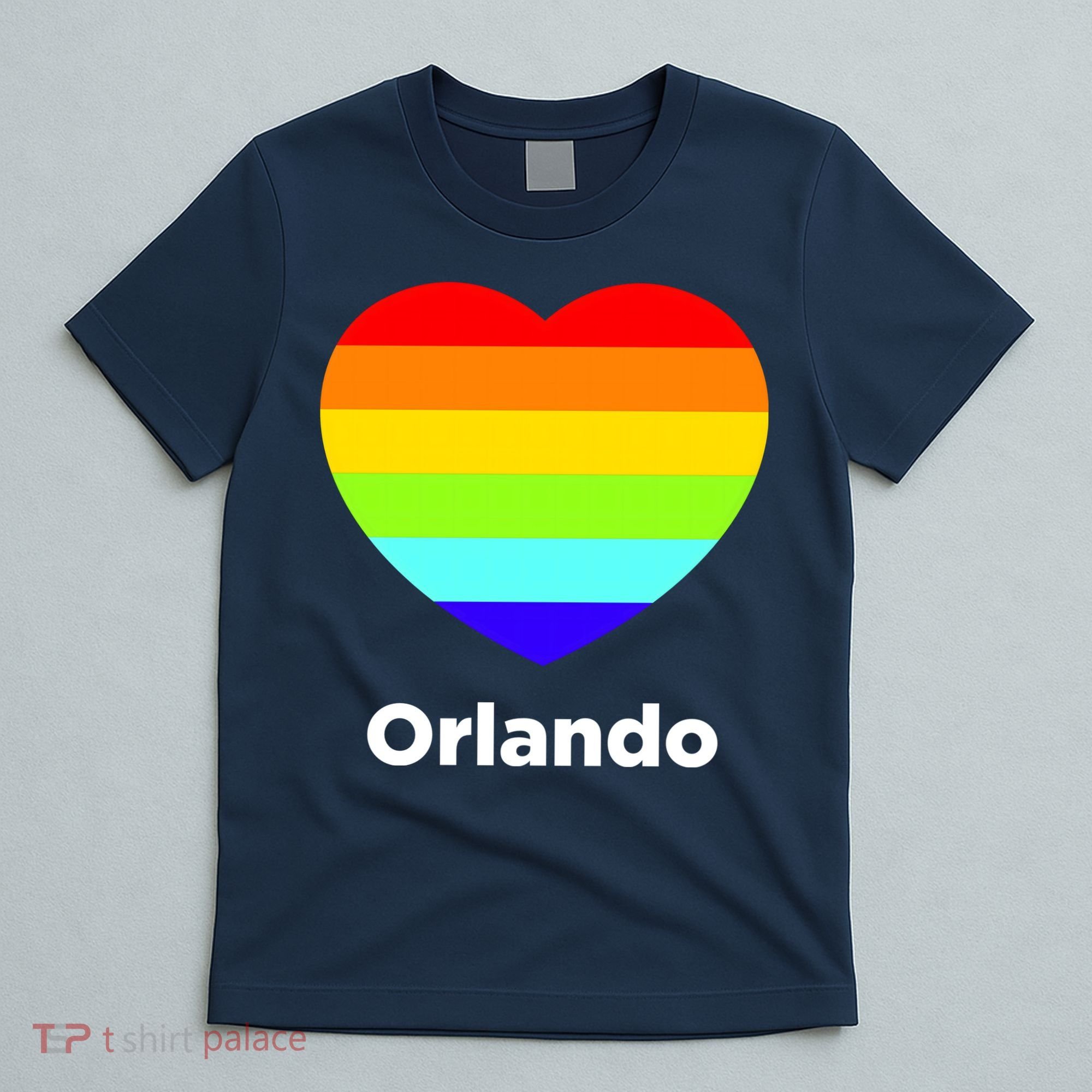 Orlando Love Rainbow Heart T-Shirt