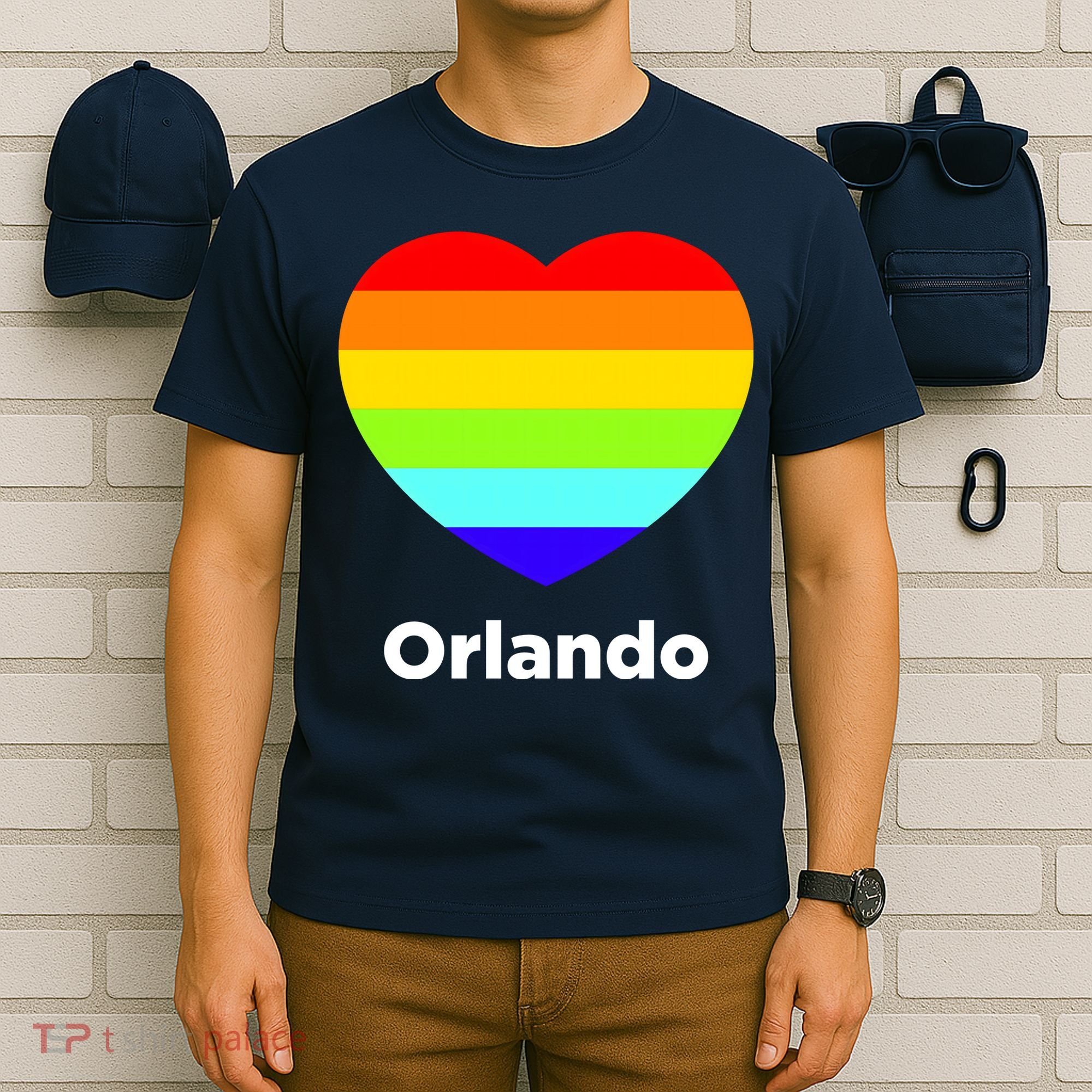 Orlando Love Rainbow Heart T-Shirt