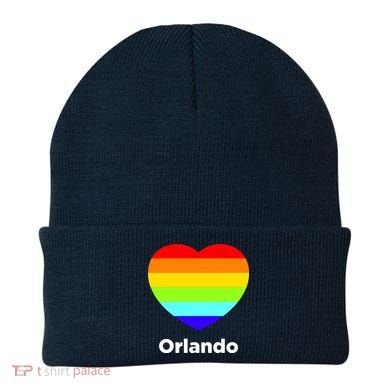 Orlando Love Rainbow Heart Beanie