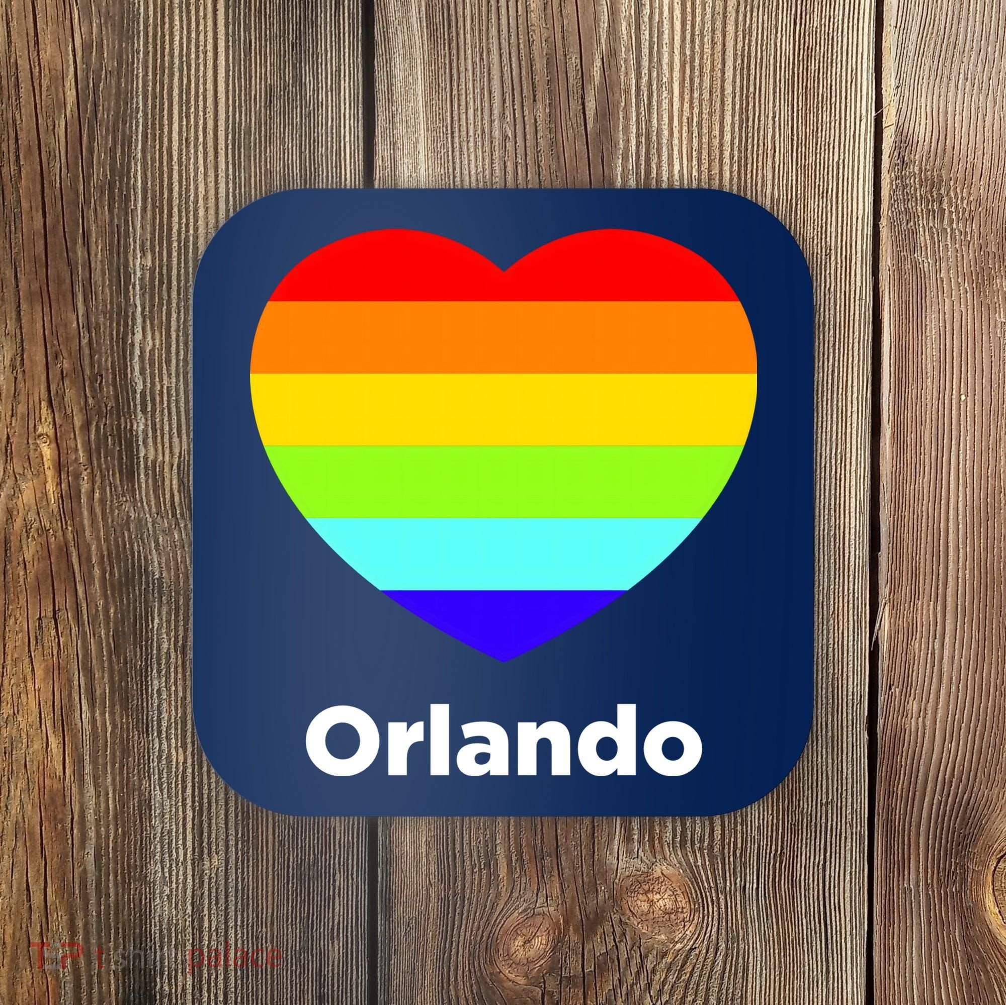 Orlando Love Rainbow Heart Coaster