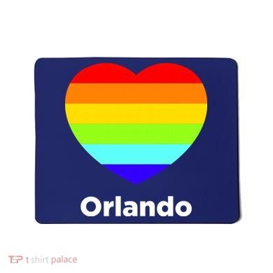 Orlando Love Rainbow Heart Mousepad
