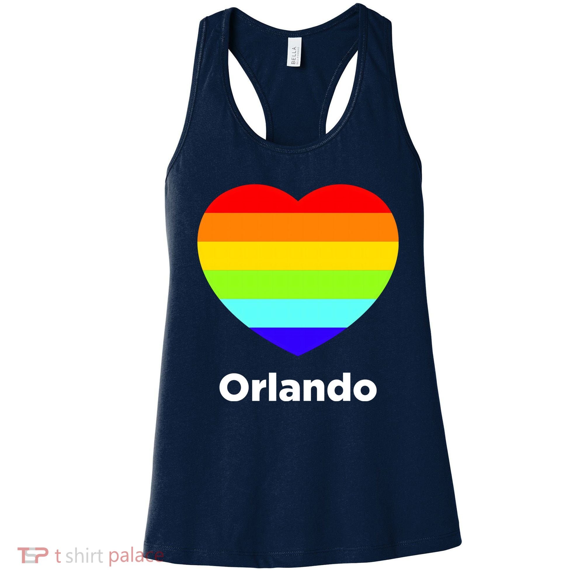 Orlando Love Rainbow Heart Women's Tank Top
