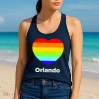 Orlando Love Rainbow Heart Women's Tank Top thumb 2
