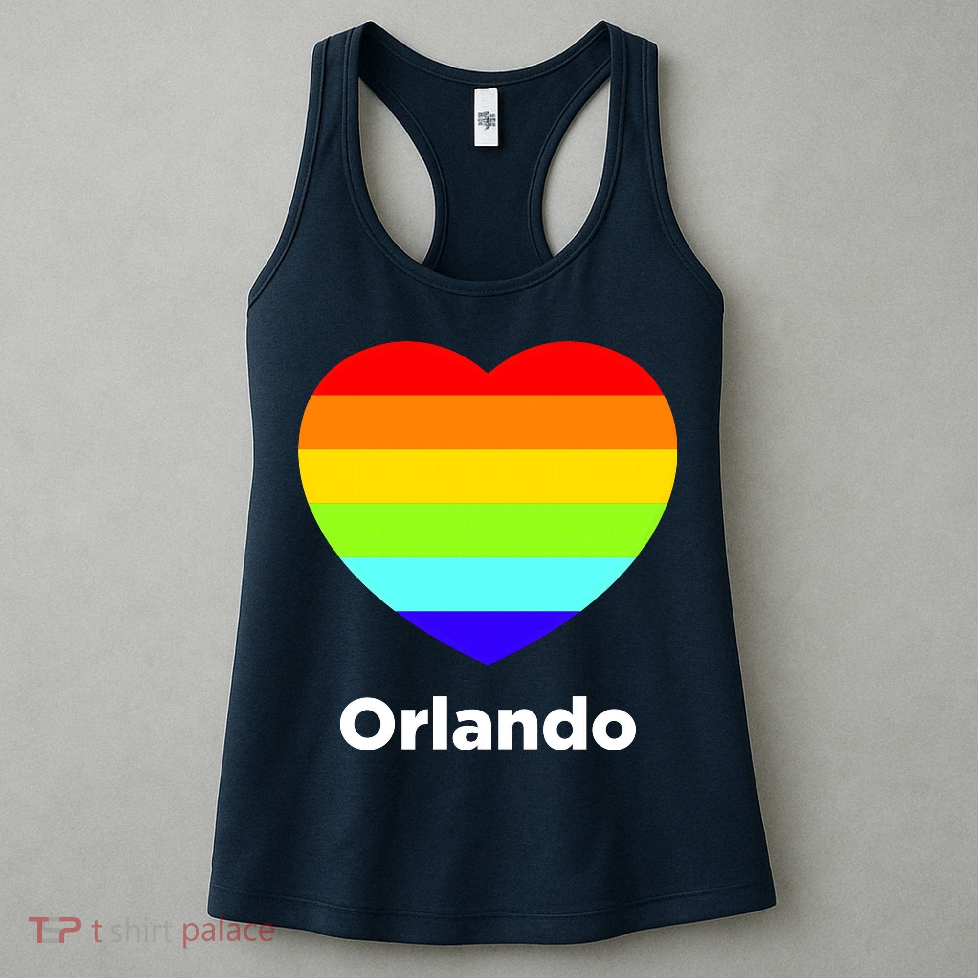 Orlando Love Rainbow Heart Women's Tank Top