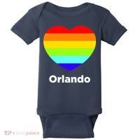 Orlando Love Rainbow Heart Baby Bodysuit thumb 0