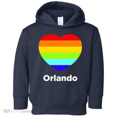 Orlando Love Rainbow Heart Toddler Hoodie