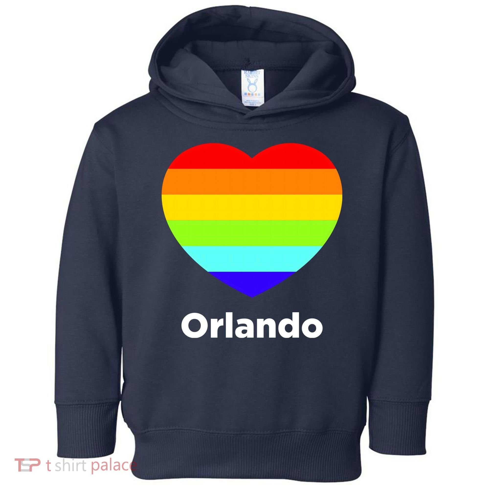Orlando Love Rainbow Heart Toddler Hoodie