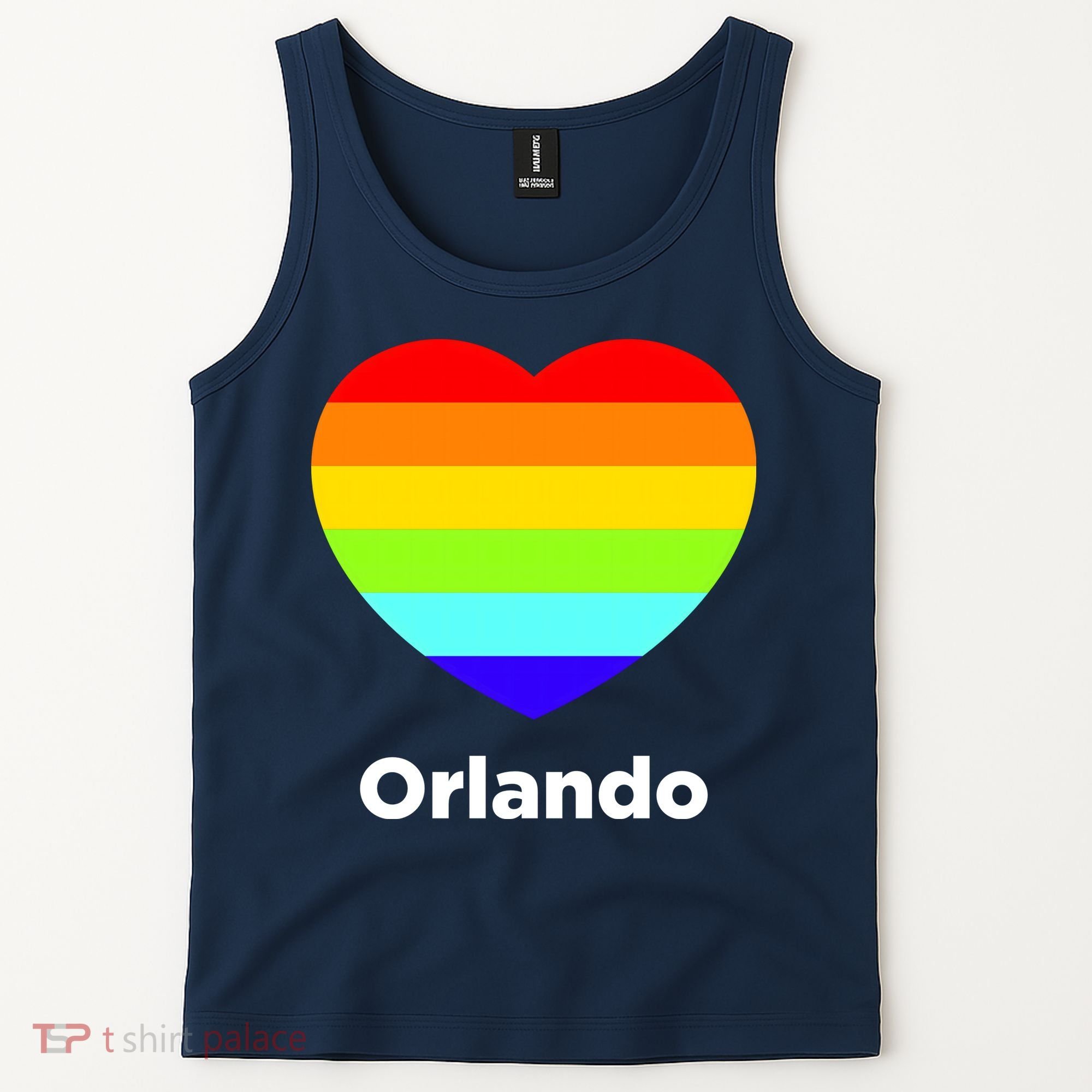 Orlando Love Rainbow Heart Tank Top