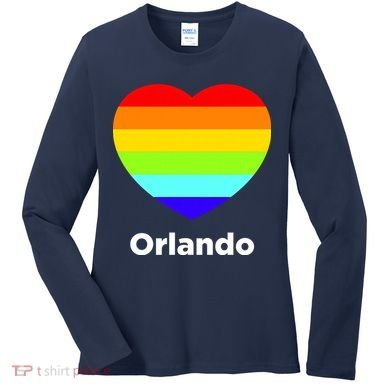 Orlando Love Rainbow Heart Women's Long Sleeve Shirt