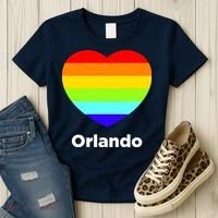 Orlando Love Rainbow Heart Women's T-Shirt thumb 3