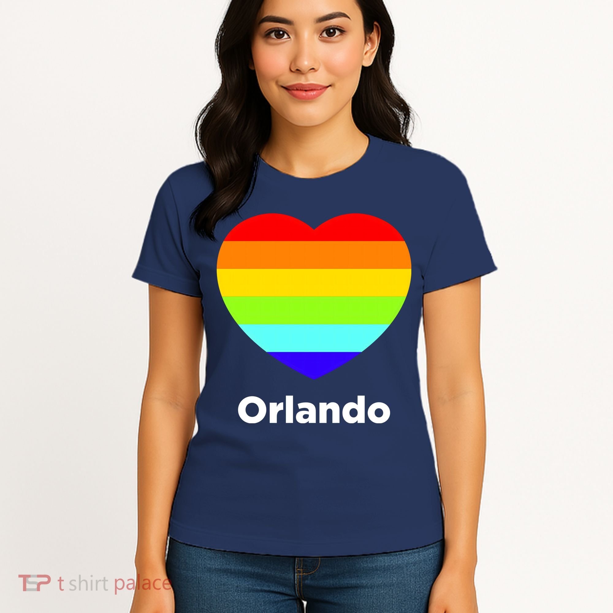 Orlando Love Rainbow Heart Women's T-Shirt