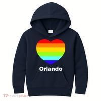 Orlando Love Rainbow Heart Kids Hoodie thumb 0
