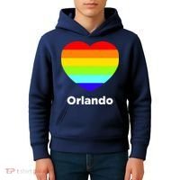 Orlando Love Rainbow Heart Kids Hoodie thumb 4