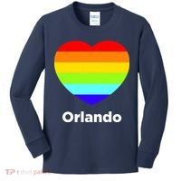 Orlando Love Rainbow Heart Kids Long Sleeve Shirt thumb 0