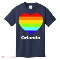 Orlando Love Rainbow Heart Kids T-Shirt thumb 0
