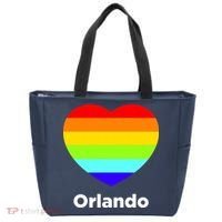 Orlando Love Rainbow Heart Tote Bag thumb 0
