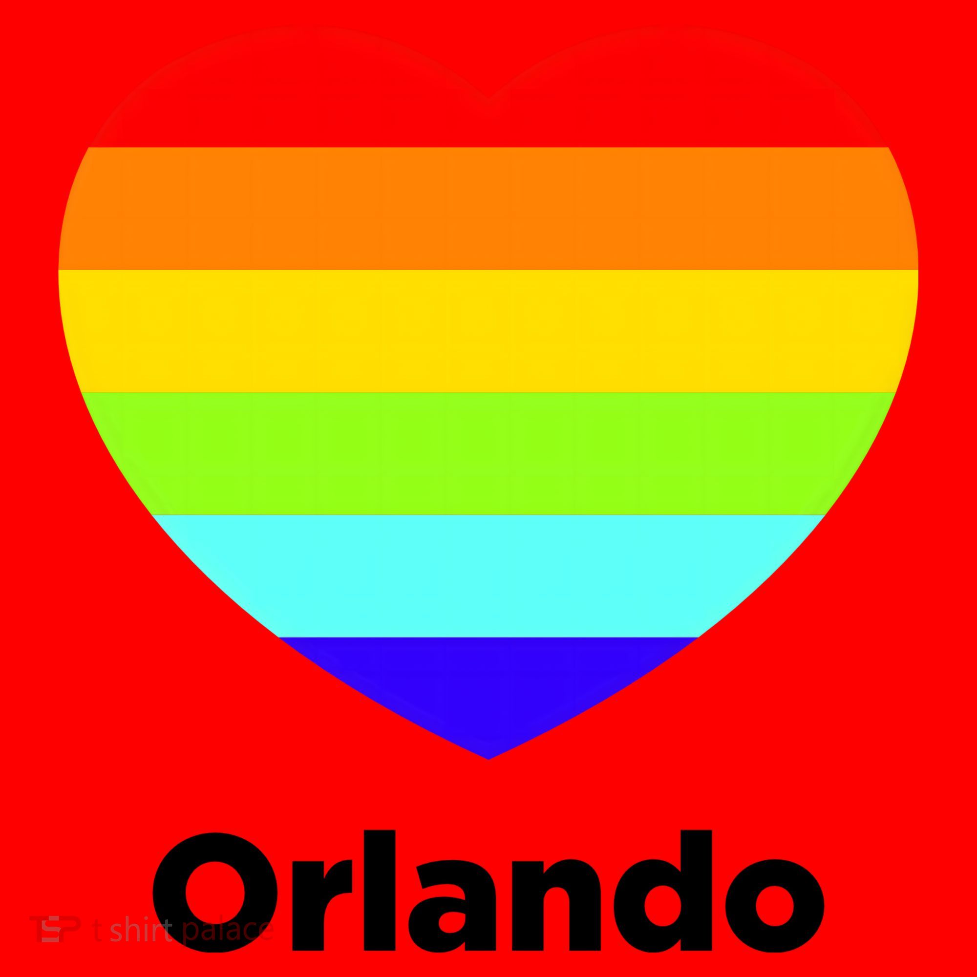Orlando Love Rainbow Heart Santa Hat