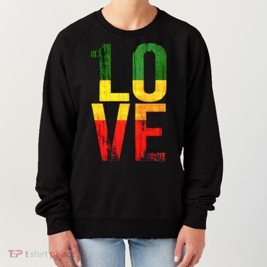 One Love Reggae Love Retro Reggae Casual Women's Sweatshirt