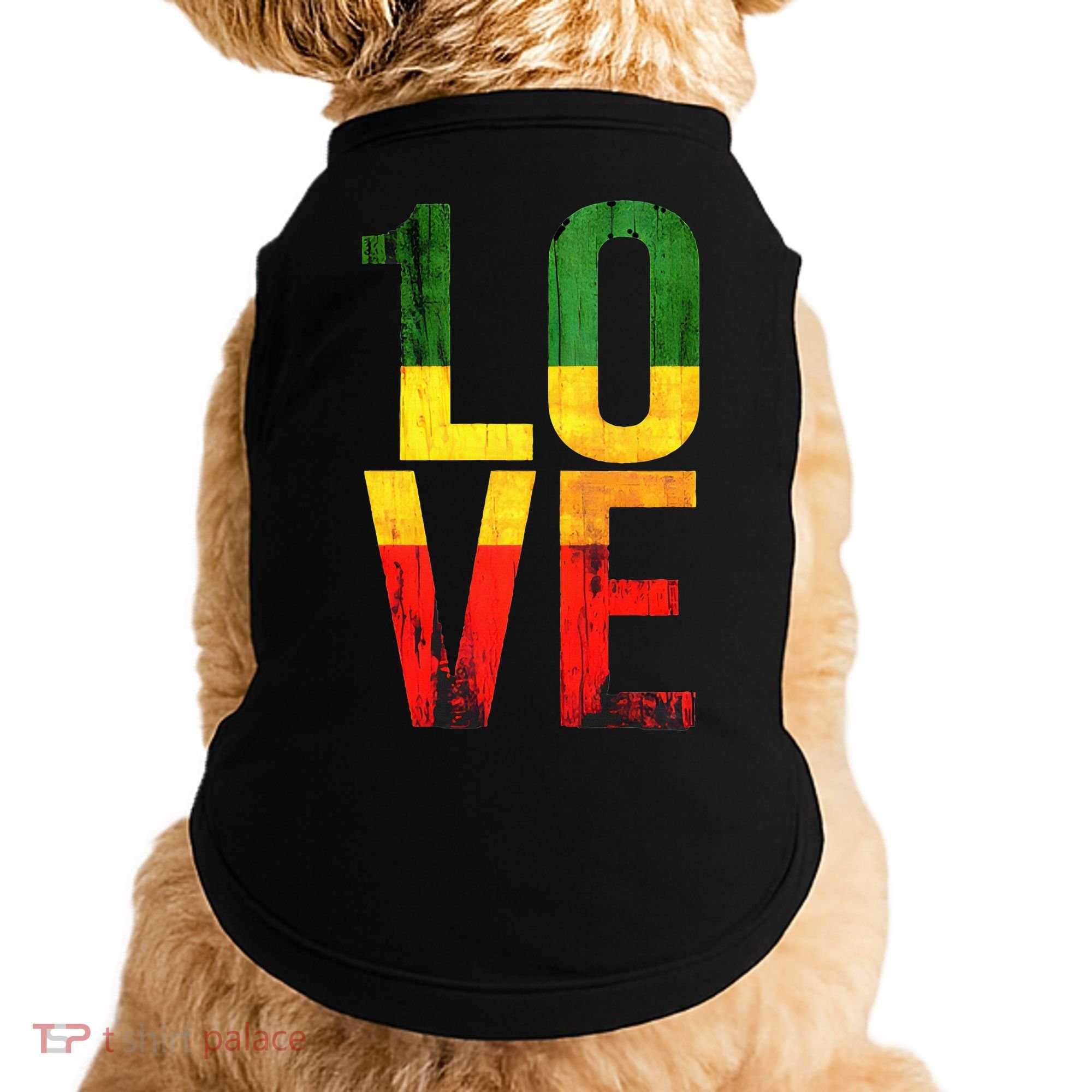 One Love Reggae Love Retro Reggae Casual Doggie Tank