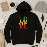 One Love Reggae Love Retro Reggae Casual Hoodie thumb 3