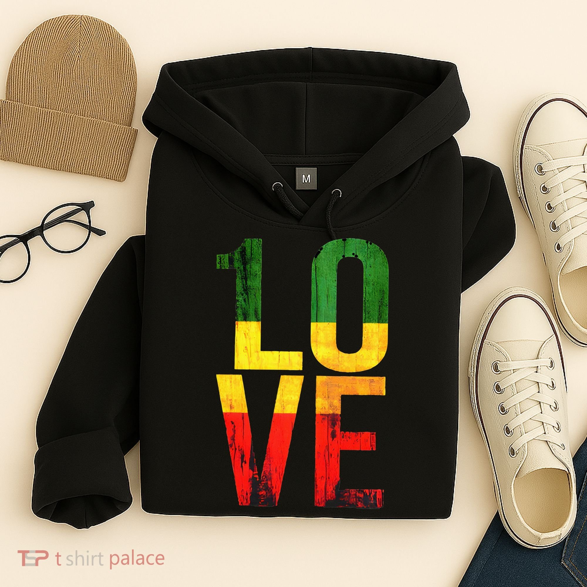 One Love Reggae Love Retro Reggae Casual Hoodie