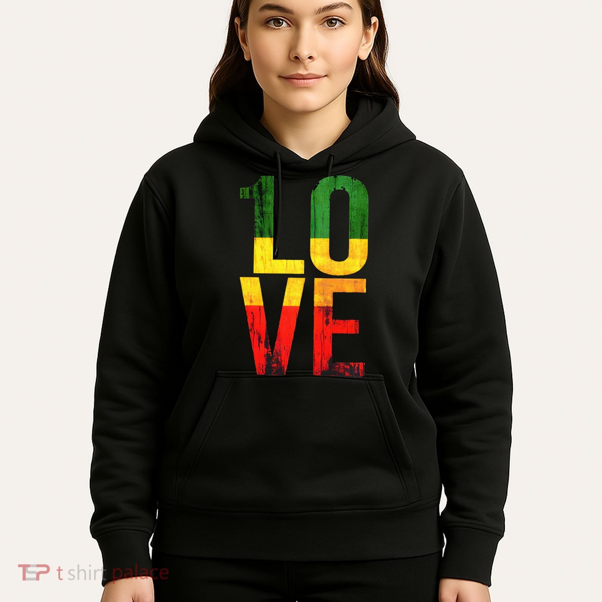 One Love Reggae Love Retro Reggae Casual Hoodie