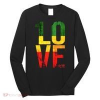 One Love Reggae Love Retro Reggae Casual Long Sleeve Shirt thumb 0