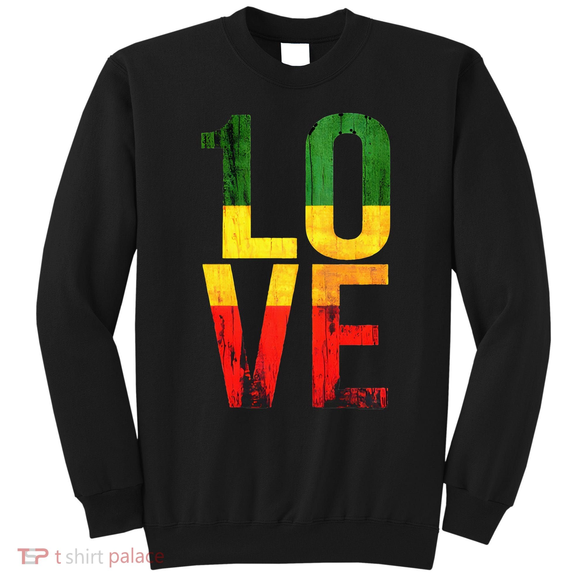 One Love Reggae Love Retro Reggae Casual Sweatshirt