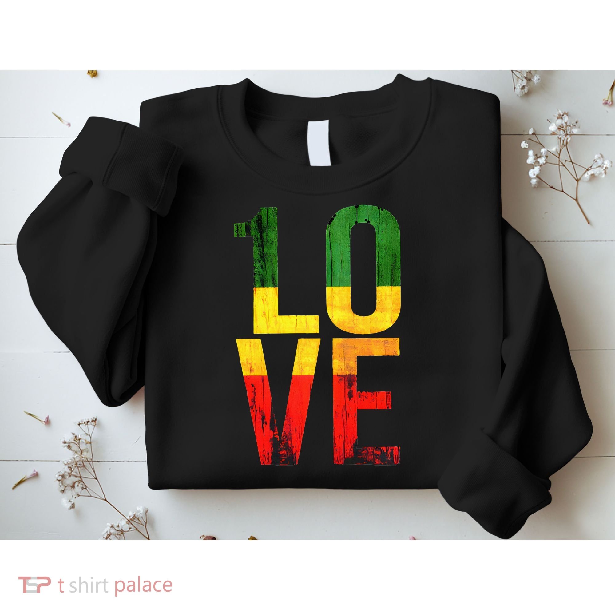 One Love Reggae Love Retro Reggae Casual Sweatshirt